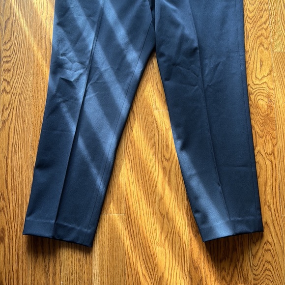 Navy blue Talbots ponte pant side zip and back pockets 14 petit - Picture 3 of 7